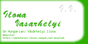 ilona vasarhelyi business card