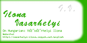 ilona vasarhelyi business card